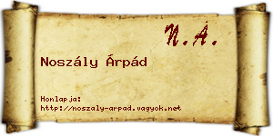 Noszály Árpád névjegykártya
